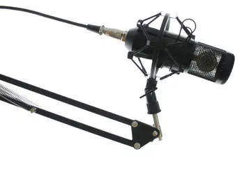 Naujas BM800 Profesinės 3.5 mm Laidinio Kondensatoriaus Studija Mikrofonas su Stovu Turėtojas +Pop Filtras