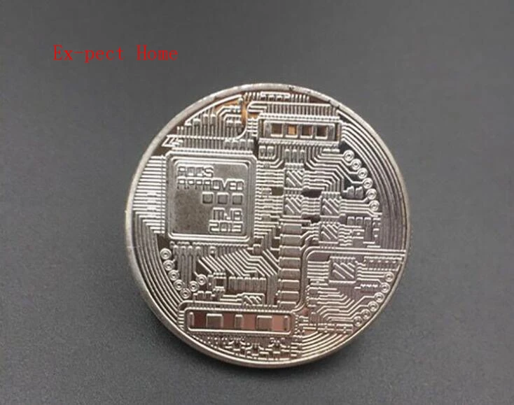 1Pc Sidabro Padengtą Bitcoin Moneta, Kolekcines, BTC Meno Proginių Monetų Kolekcija