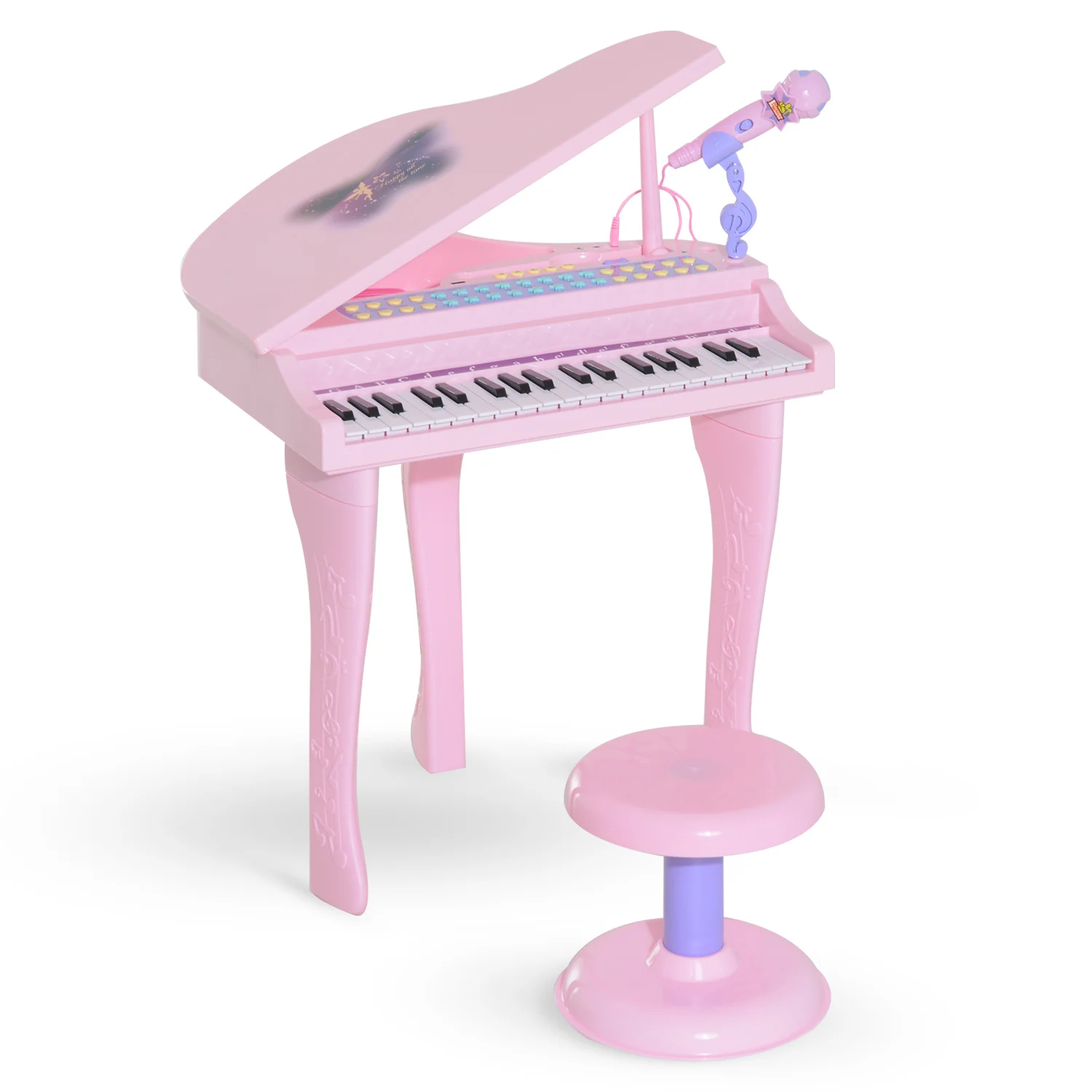 Piano Infantil electrónico con Micro y Taburete